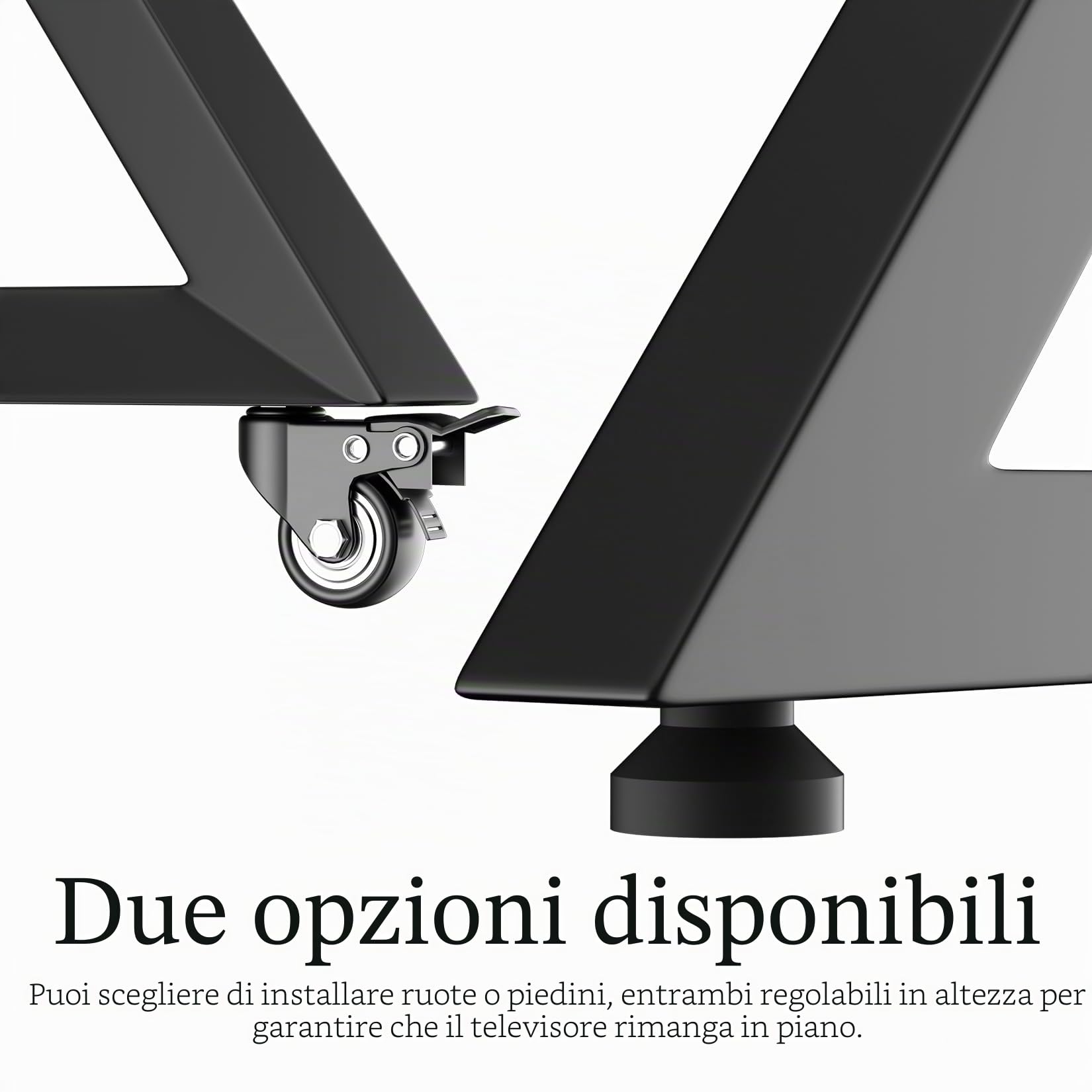 UNHO Supporto TV da Terra: Mobile Supporto TV da Pavimento Ripiani Legno Bello Design Porta TV da Terra per 40-75 Pollici Regolabile in Altezza Max VESA 600x400mm Portata 80kg