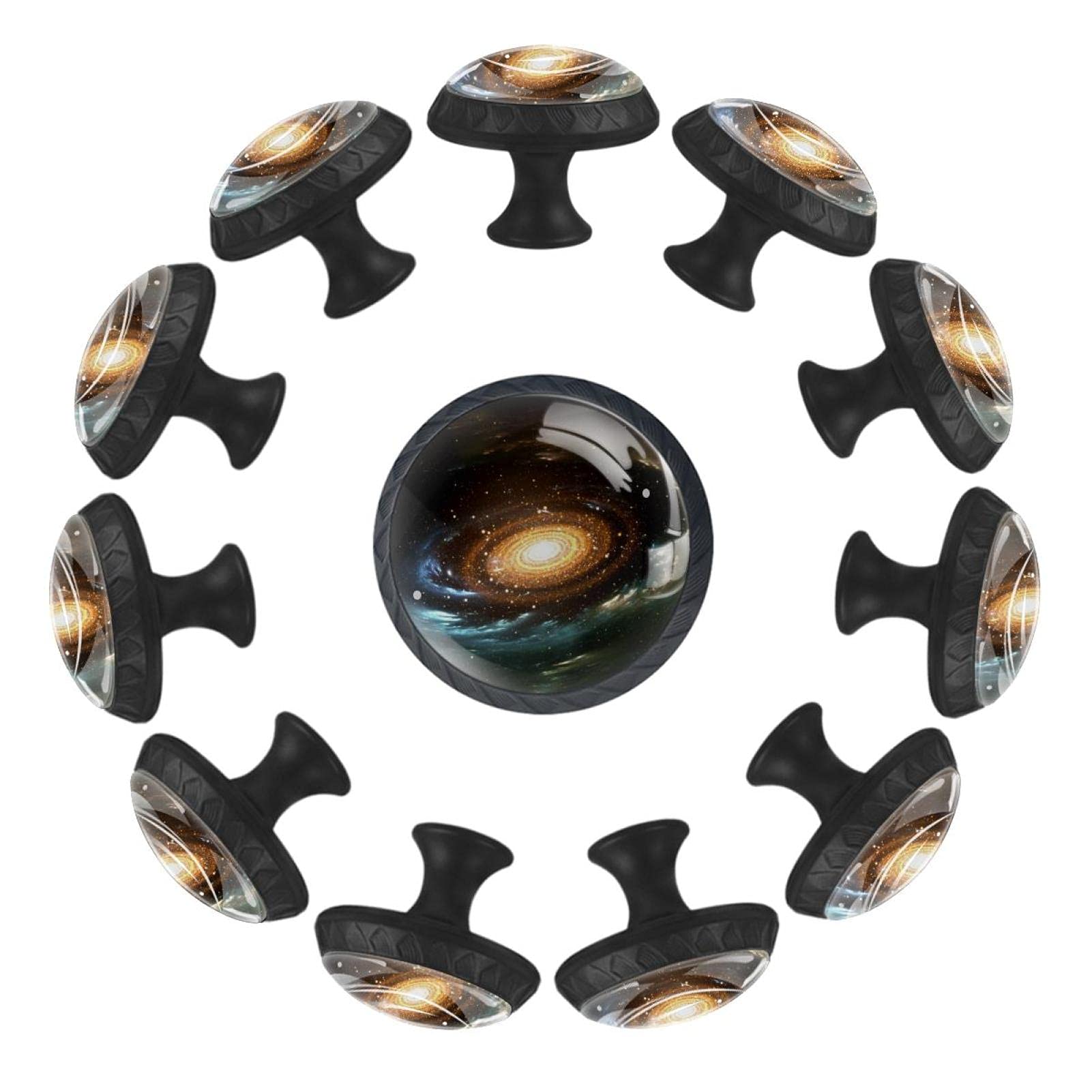 Boutons de tiroir galaxie et étoiles 35 mm pour commode de crèche