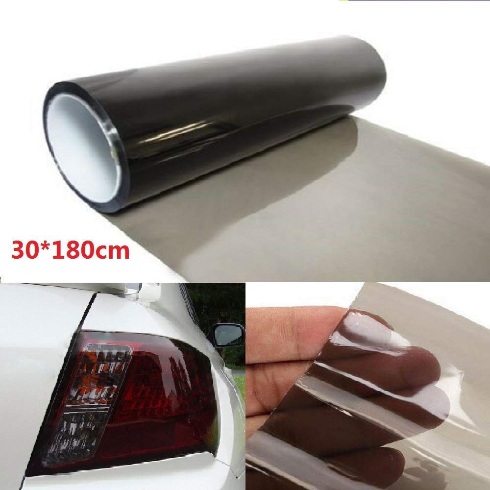 Film Teinté Vinyle Noir Mat Pour Phares Voiture - 30x180 Cm - Protection Anti-rayures, Facile à Poser - 4