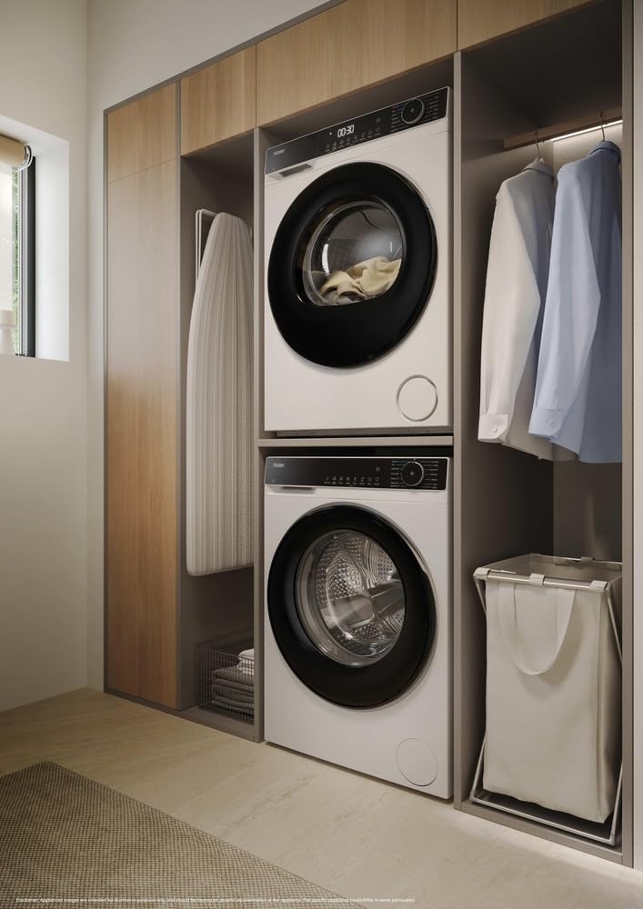 Haier X Serie 5 Asciugatrice 8 Kg a Pompa di Calore, Libera Installazione, Classe D, I-Refresh, Hygienic Care, Smart AI Drying, Filtro 3in1, Wi-Fi e App hOn, 84.5x59.5x59.3 cm, Bianca – HD80-D357U1-IT