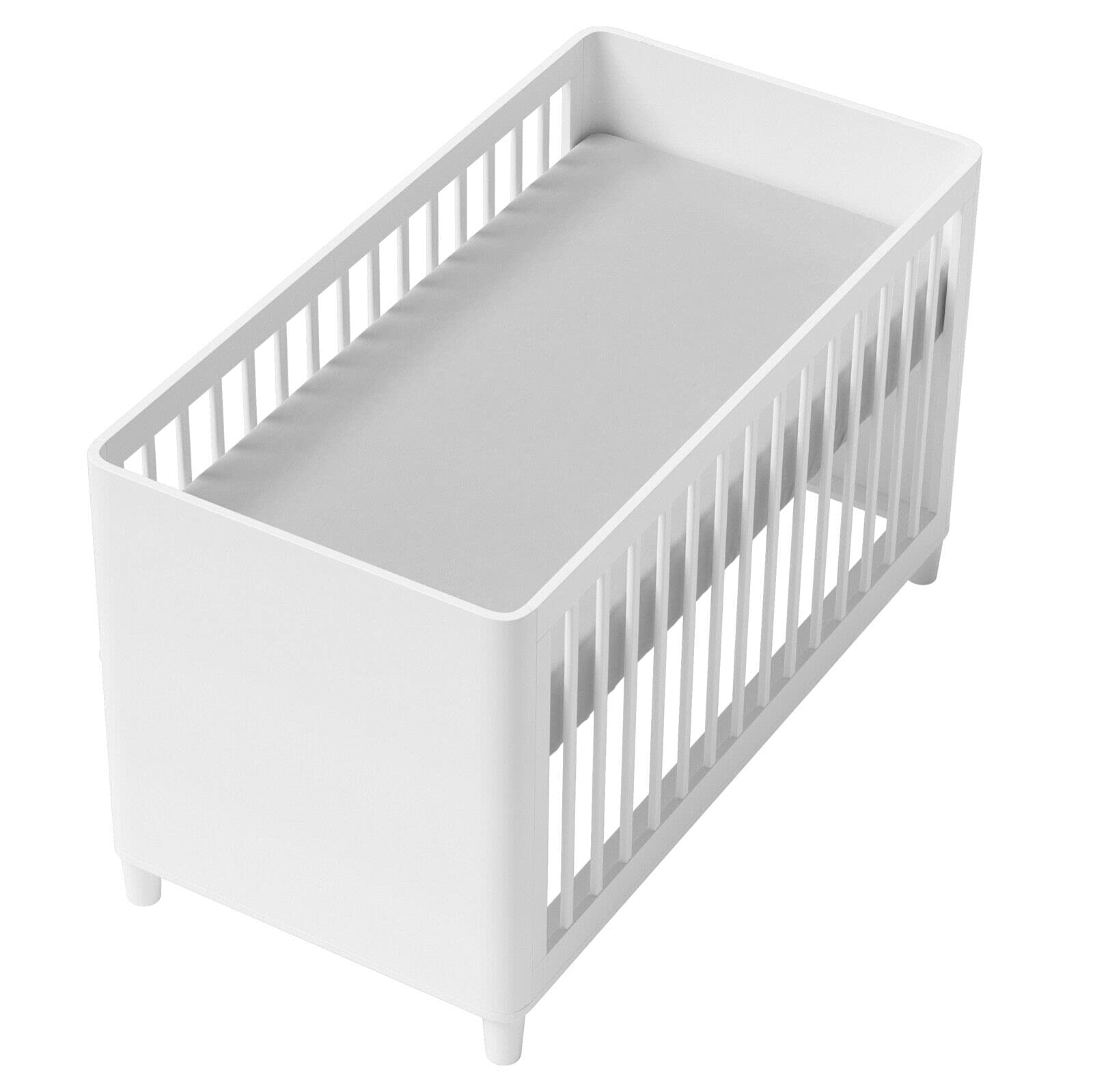 Baby Mam Grey Super Soft Fitted Sheet Jersey Stretchy Cotton Fit Crib/Cradle 90X40 Light
