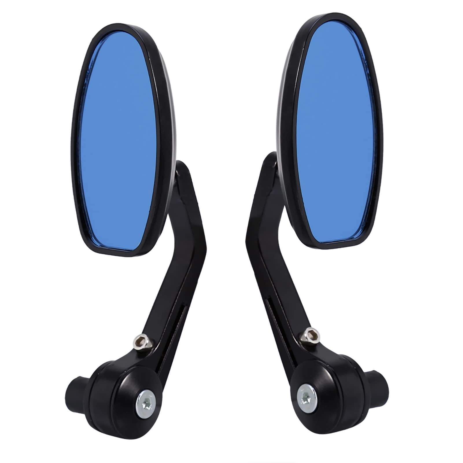 Rétroviseur de Guidon de Moto, 7/8" 22mm, Rétroviseurs Latéraux avec Embout pour Guidon