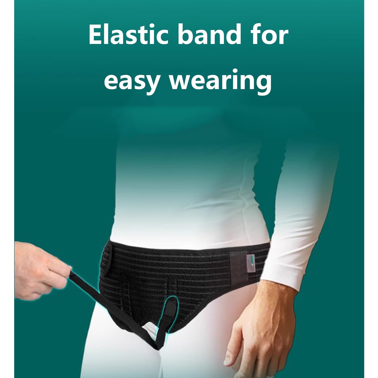 Cinto Ernia Inguinale, Fascia per Ernia Inguinale Uomo, Cinto Erniario, Cintura Elastica Regolabile per Ernia, Cintura di Supporto per Ernia Sportiva Bilaterale, Design Ergonomico(Small)