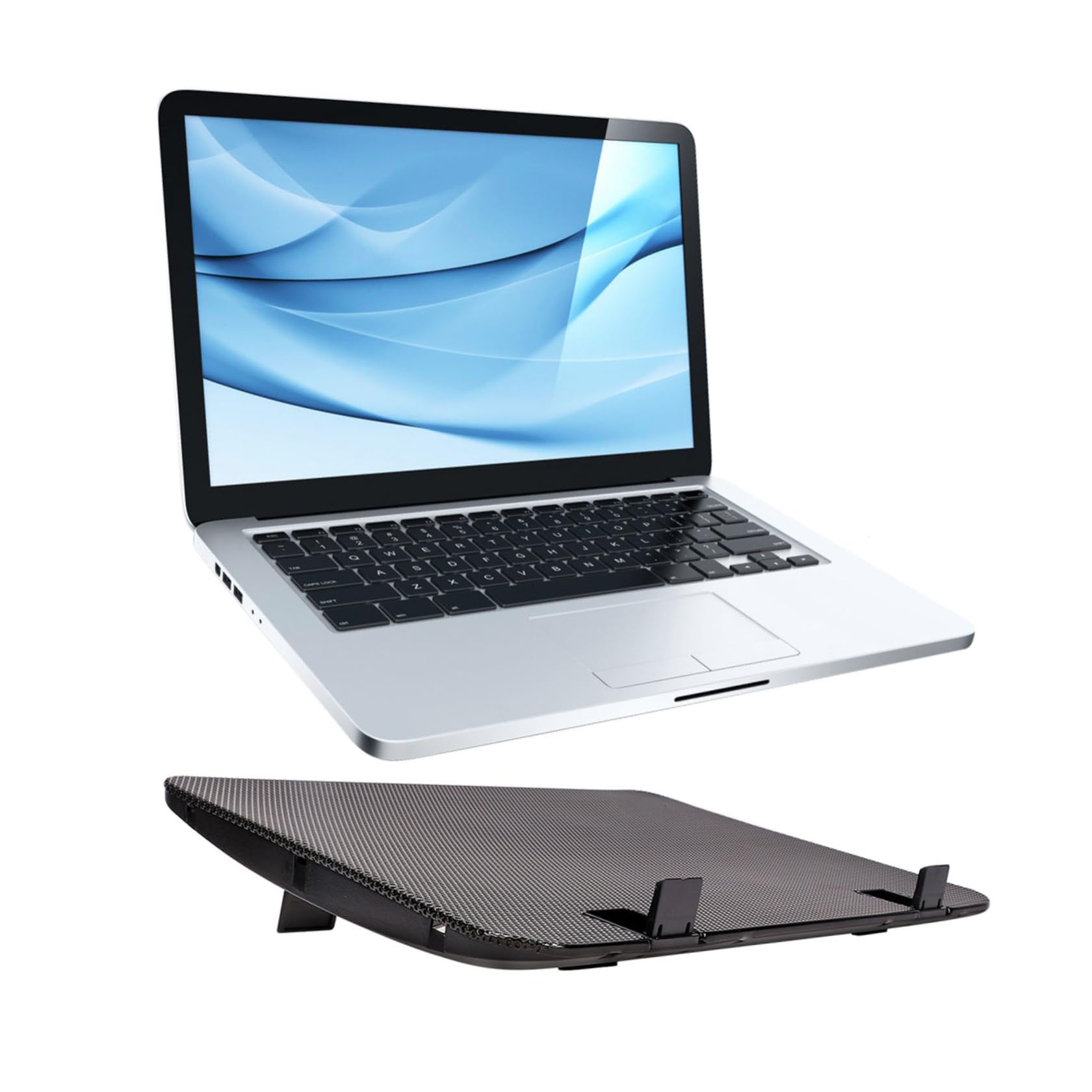 Supporto per Laptop 15, 6 Pollici in Abs Ferro, Notebook Cooling Support | Angolo Regolabile, Nero, per Dormitorio e Scrivania, Base Salvaspazio