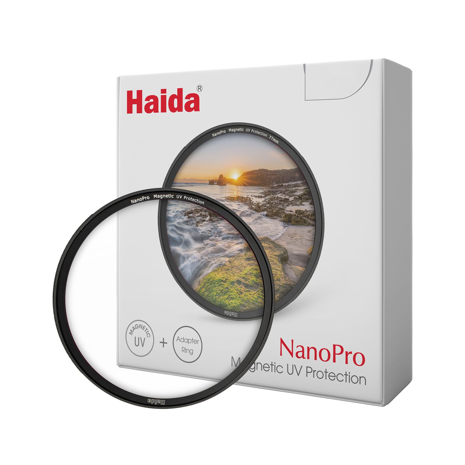 Haida Magnetyczny filtr UV 67 mm z pierścieniem adaptera magnetycznego - filtr soczewek chroniący przed promieniowaniem ultrafioletowym