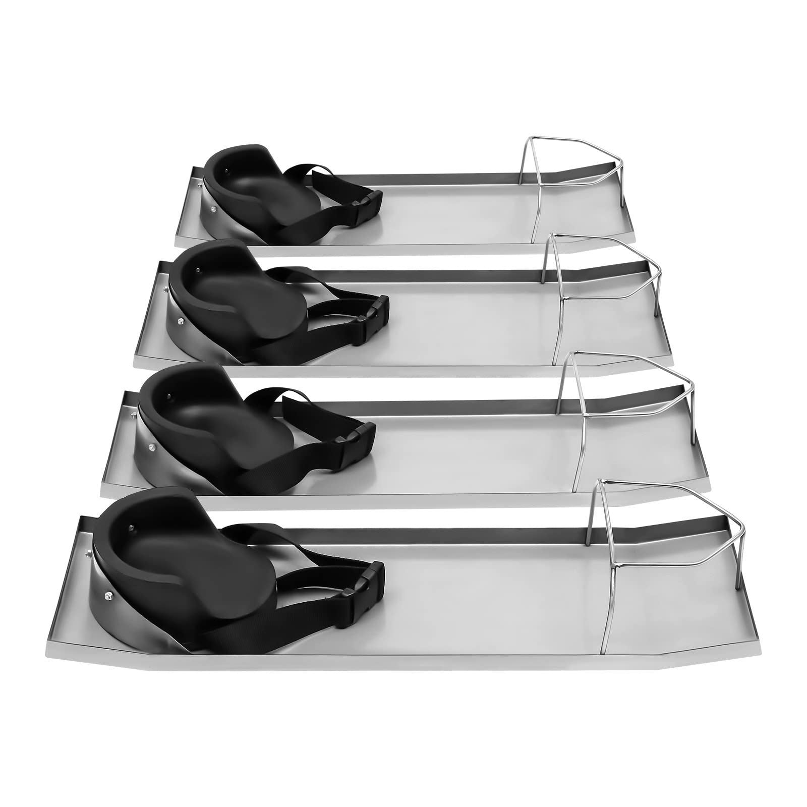 XUFOPLY Concrete Knee Boards, 28'' x 8'' Slider Knee Boards Stainless Steel Kneedboards Concrete Sliders Pair Moving Sliders for Concrete Finishing