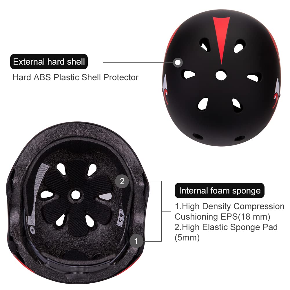 Casco Bici Bambino 2 3 4 5 Anni, Caschi per Bambini degli Cartone Animato Sicurezza Protezione della Testa 50-54CM per Bambini Leggero Traspirante