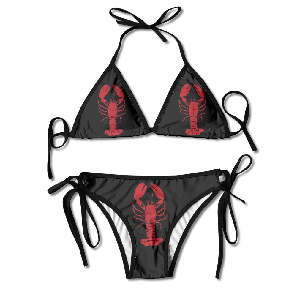 Women Sexy Swimwear Adjustment Red Lobster Cool Boxing Bikini Set Swimsuits 2 Piece Bikinis
