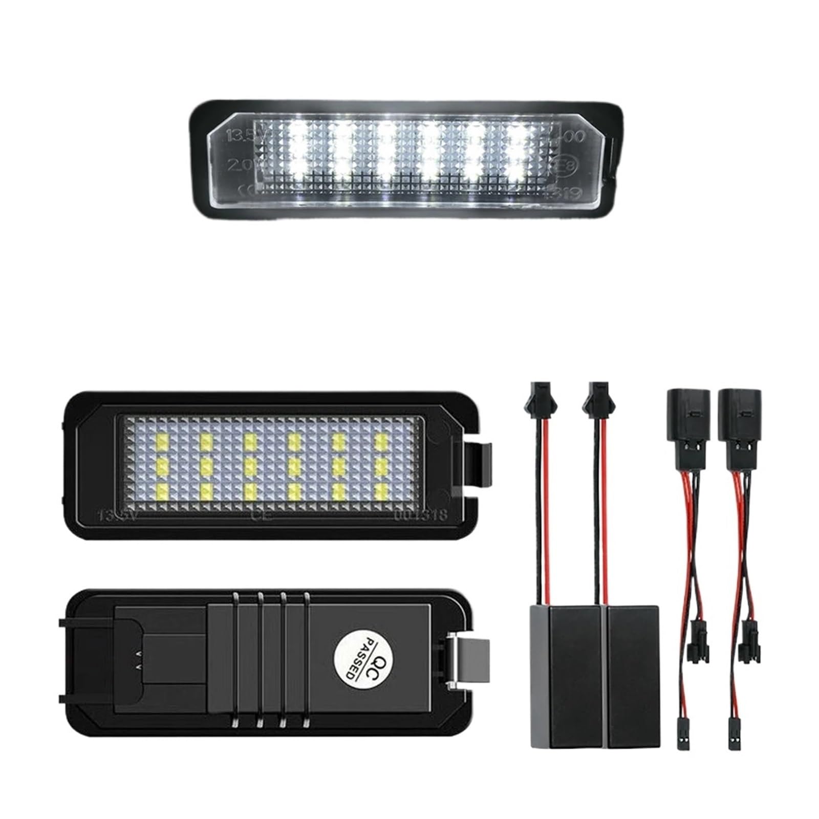 GAXELN 2x LED Number License Plate Light Lamps, for VW, for Passat CC, for Golf, for Polo, for Tiguan, for Jetta, for Caddy, for Beetle, for Touran, for Touareg, for Atlas, for Crafter, for Amarok Veh