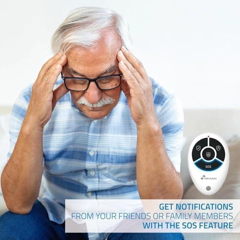 Alarma Nivian Pack WiFi gsm 4G Inalámbrica Interior Sensor Movimiento Apertura Sirena Exterior