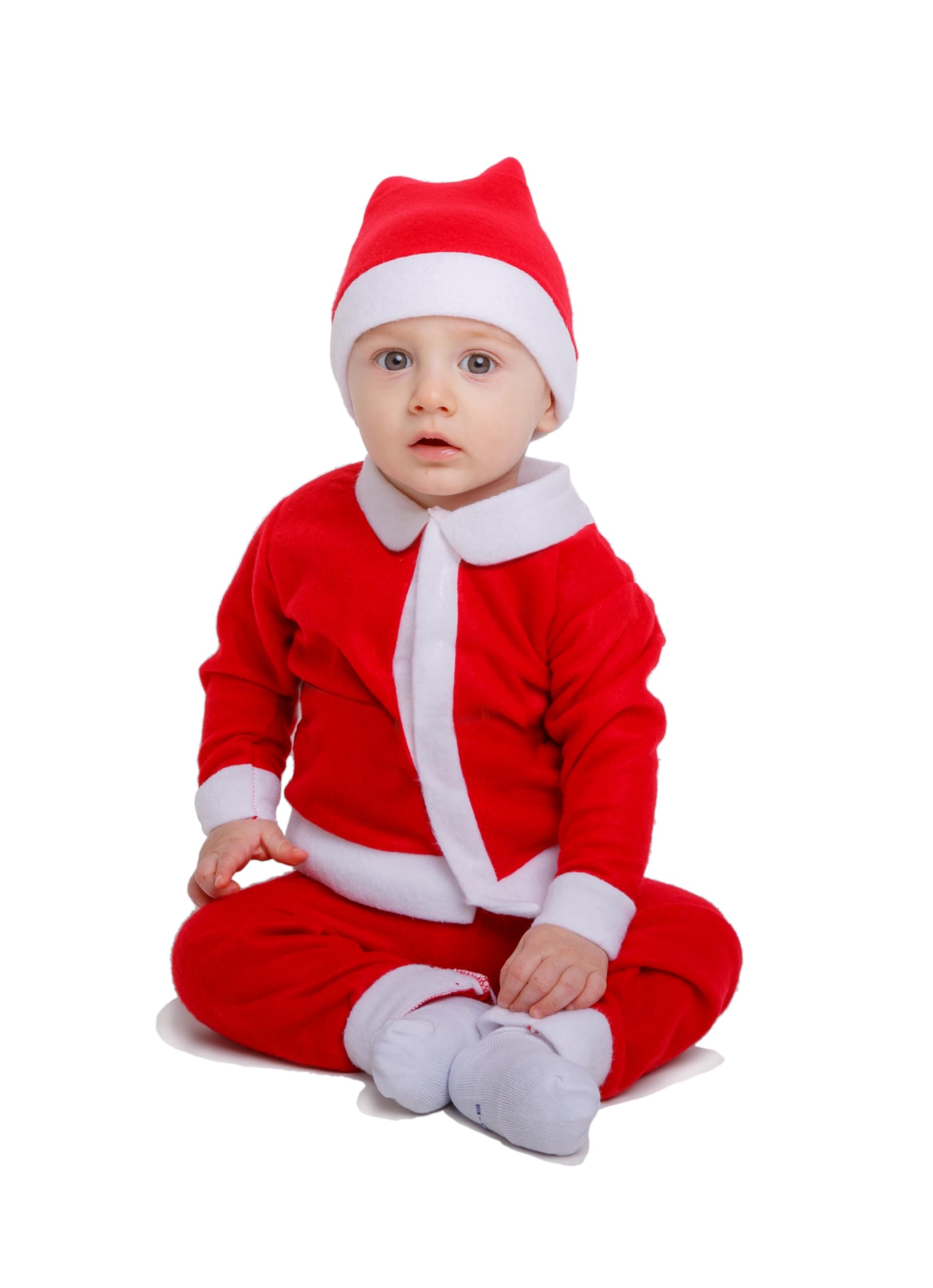 Ciao 25024.6-12 Babbo Natale Fancy Dress Costume, Red, White, 6-12 MESI
