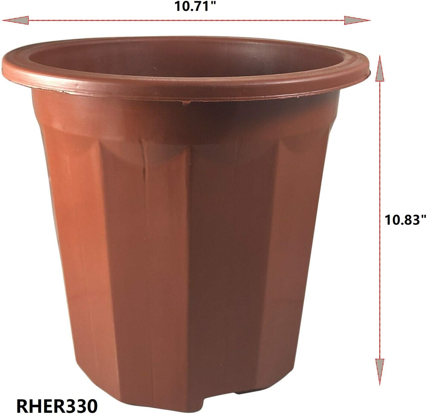 Brick Red Plastic Pot Vegetable Flower Fruit Nursery Plant w/Root Control for Nursery Planter Flower Indoor Outdoor (20, 4Gallon)
