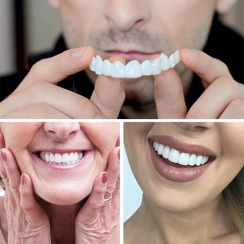 Instant Perfect Smile Comfort Fit Flex Teeth Veneers – Natural Denture Covers for Upper and Lower Teeth, Whiten & Enhance Smile, Easy Fit, Removable Cosmetic Dental Solution 2