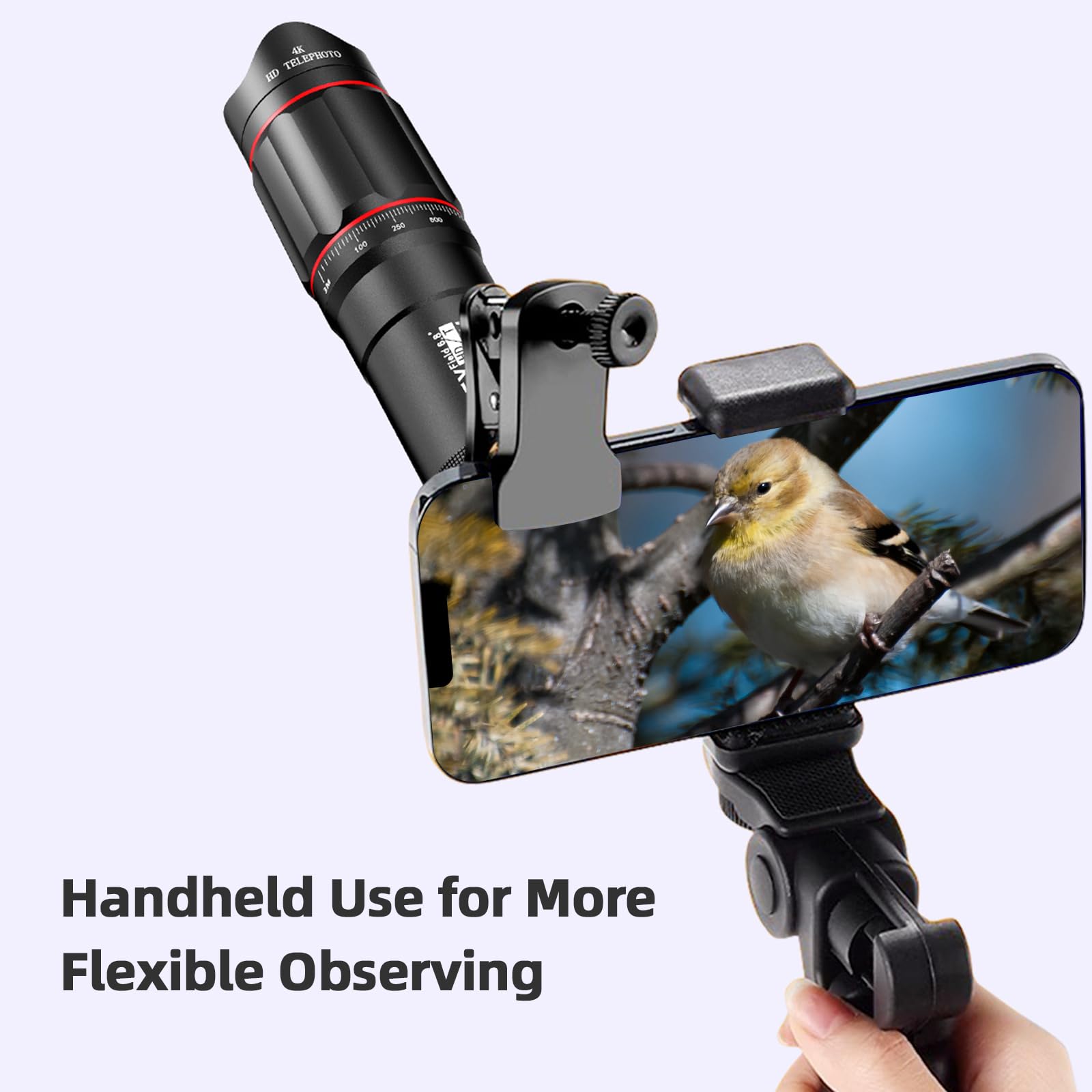 Mobiele Anamorfe Lens, 1,33x Breedbeeldvervormingsfilmlens, Compatibel met Smartphones-tablets