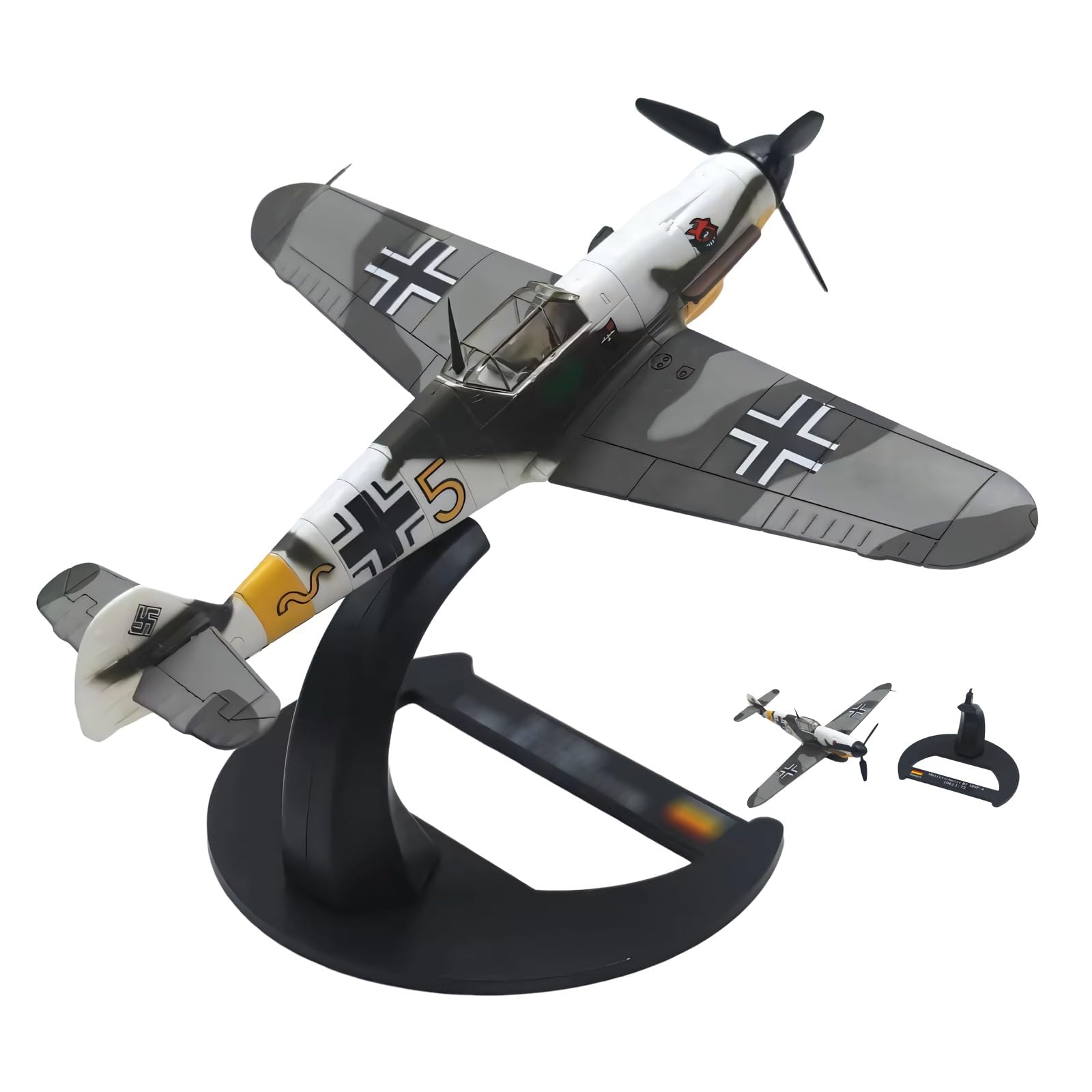 Scala 1/72 BF109-4 Modello jet caccia militare Modello alta simulazione in lega pressofusa for aereo con esposizione statica, vetrina, arredamento for ufficio, regalo perfetto