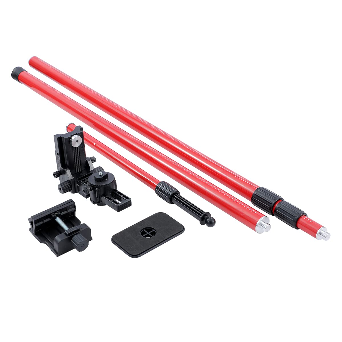 TOPWAY Asta Telescopica per Livella Laser 4 m Lega di Alluminio Regolabile Altezza Estensibile dal Pavimento al Soffitto con Supporto e Borsa in Nylon