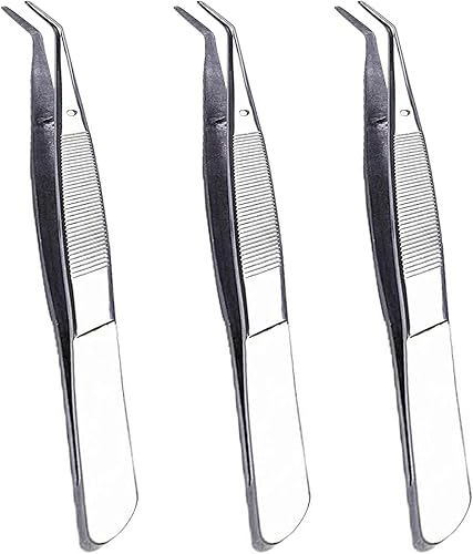 CiviLight - 6 pinzas de aceite para máquina de coser, 6 pulgadas de largo, curvadas de acero inoxidable de precisión para manualidades con puntas