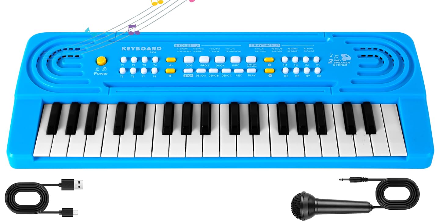 sky2019商品 Kids Toddler Toy Piano Keyboard, 37 Key Pianos for Kid Music Toys