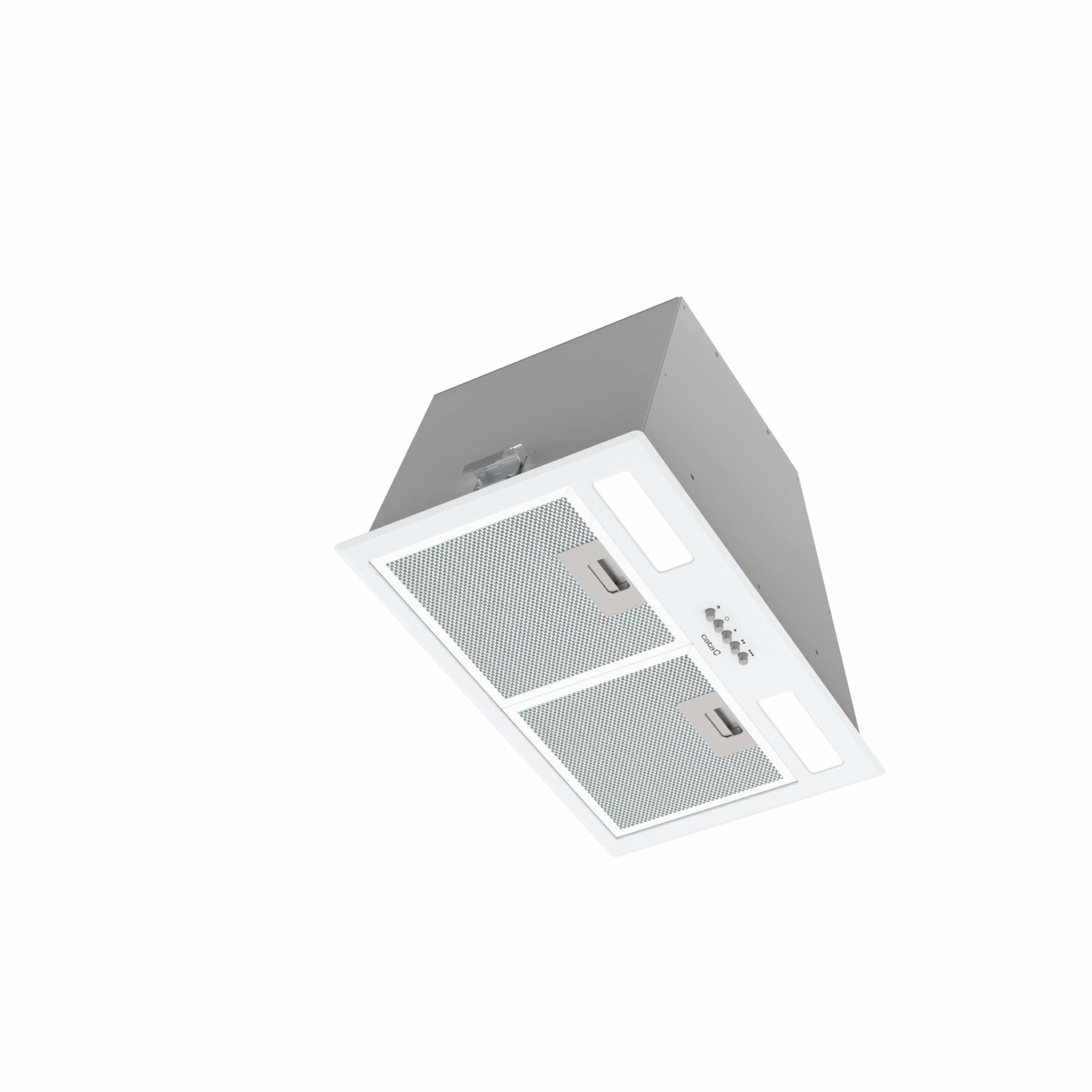 Cata GT PLUS 45 WH/M zintegrowany okap kuchenny z 3 prędkościami wyciągania, mechaniczny panel sterowania, silnik BT2, oświetlenie taśmy LED, szerokość 60 cm, wykończenie w kolorze białym