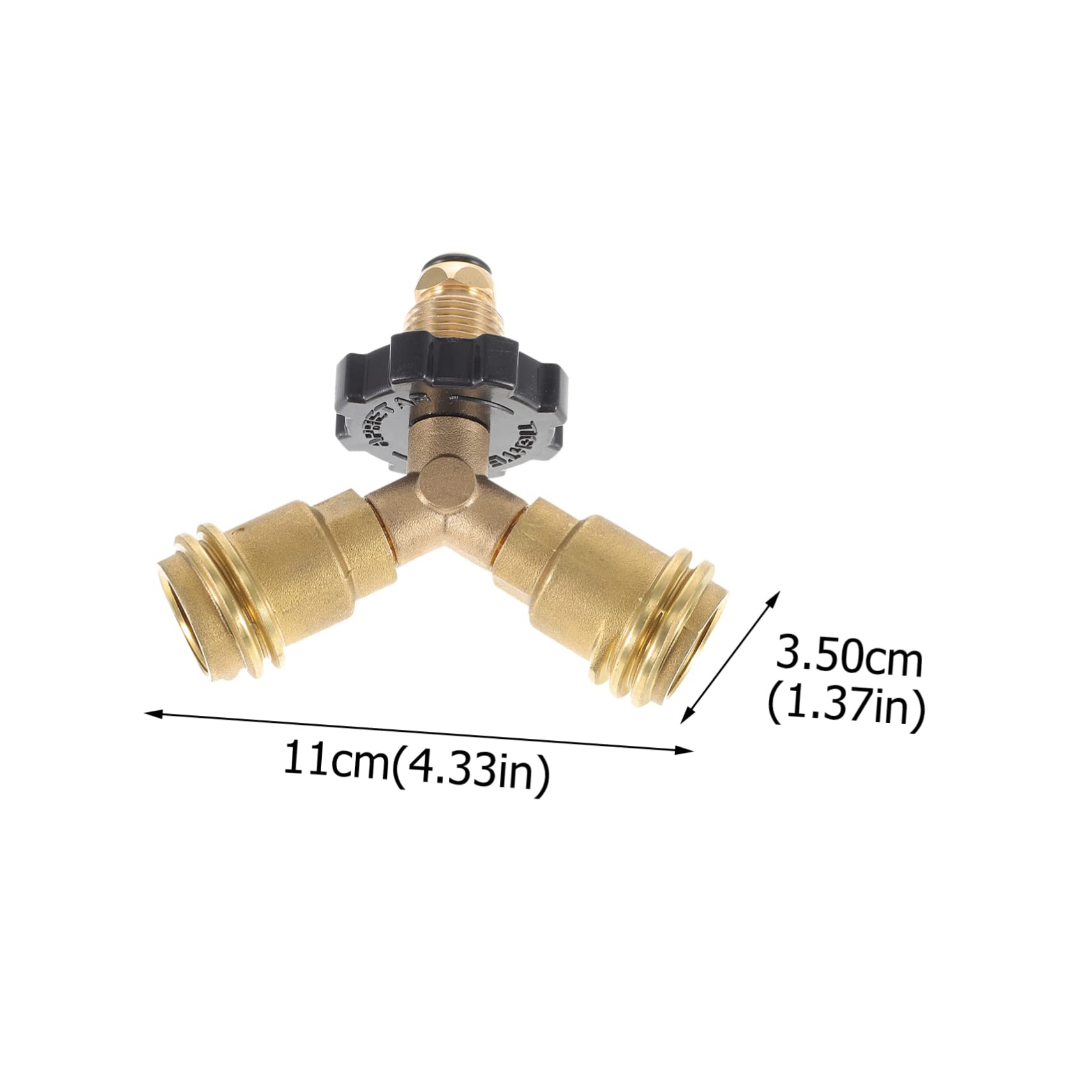 Holibanna Propane Splitter Tank Adapter Type Dual Propane Kit for Fire Pit Reliable Tank Tee Separator Easy to Install Gas Connector