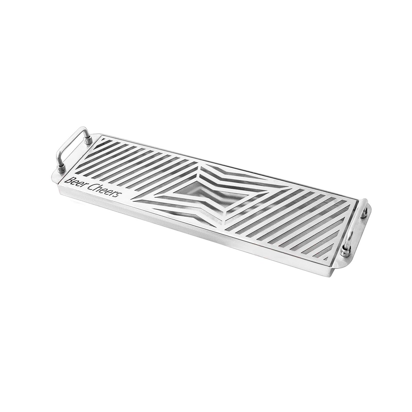 Bandeja Camarero con Asa,Acero INOX Bandeja De Goteo De Cerveza,Bandejas para Servir para Club Barra De Bebidas Té Kegerator,50cm/19.6in