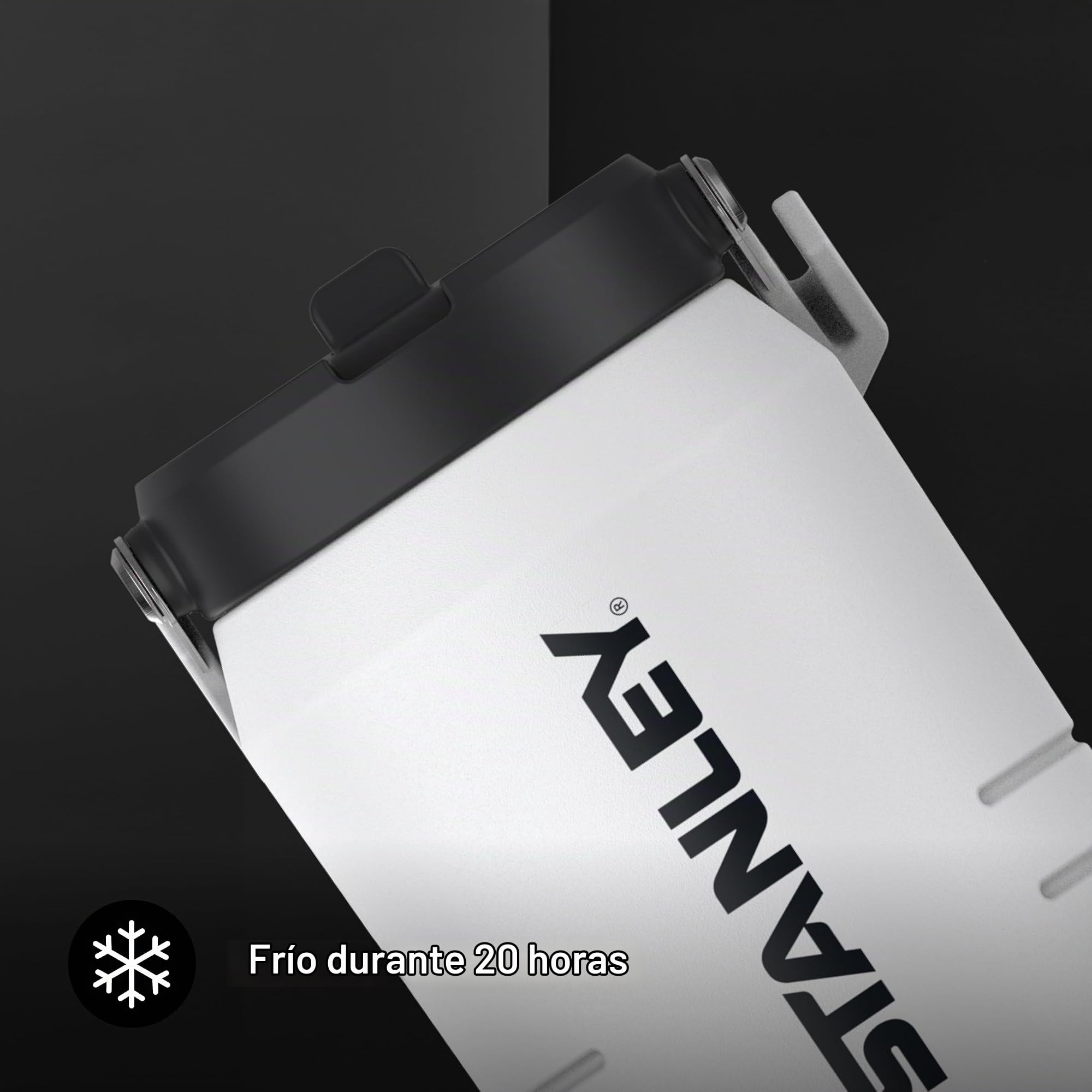 Stanley 1913 Iceflow Flip Straw 2.0 Jug 1.9L - Chalk | 20 Horas Fría - 4 Días Helada - A Prueba De Fugas - Botella Agua Acero Inoxidable - Sin BPA - Apta Para Lavavajillas