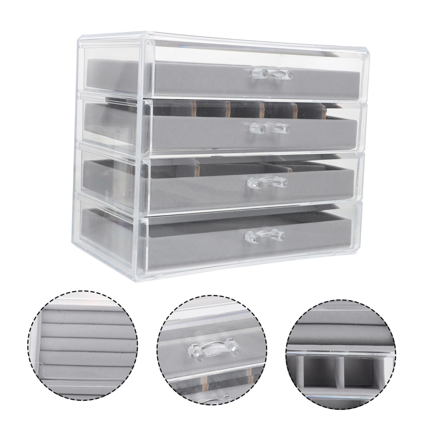 Organizer Cosmetici da Scrivania Multi-livello in Ps Cassetto