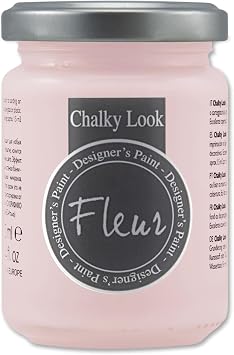 Fleur Chalky Look Paint - Pink Rococo, 4.4 oz jar