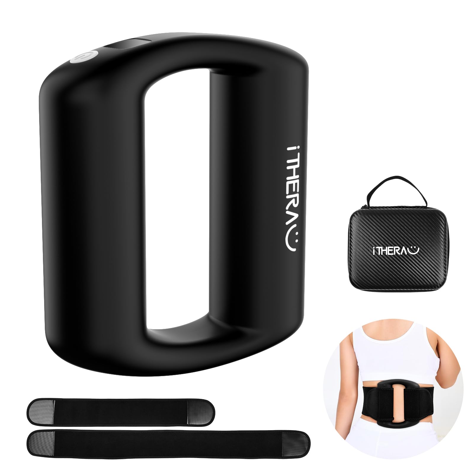 Portable Massager for Man & Women,Wearable Electric Massager on Whole Body Part,Waist/Stomach/Thigh/Calf/Back,8 Massage Modes Ring for Muscle Relax, Stress Relief