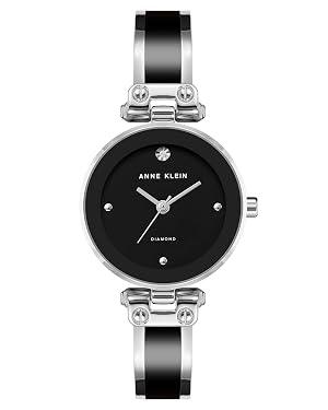 Anne Klein Womens Genuine Diamond Dial Bangle Watch