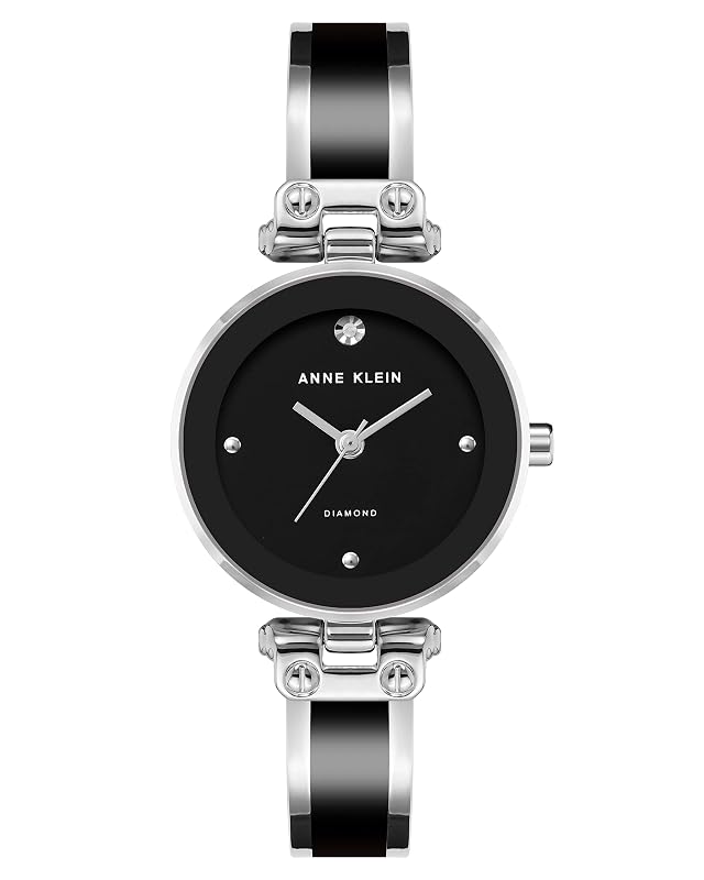 Anne Klein Womens Genuine Diamond Dial Bangle Watch