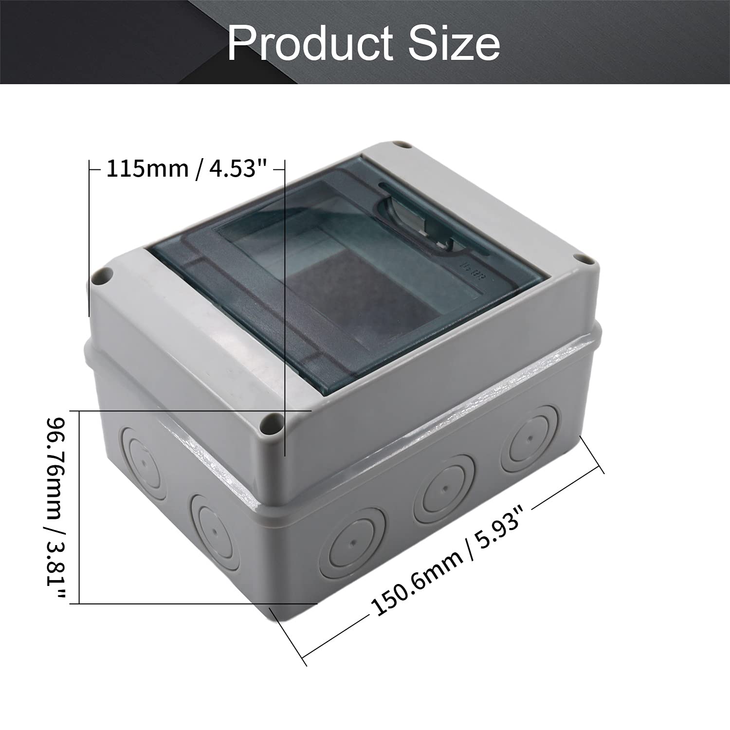 Amazon.co.jp: Yinpecly 電子ジャンクションボックス 160x120x95mm (縦