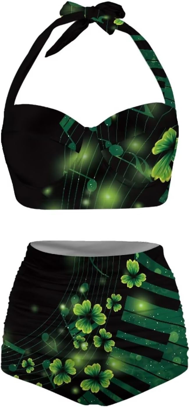 Veniyate Womens Bikini Two Piece Swimsuits Tummy Control Bathing Suits High Waisted Bikini Swimwear