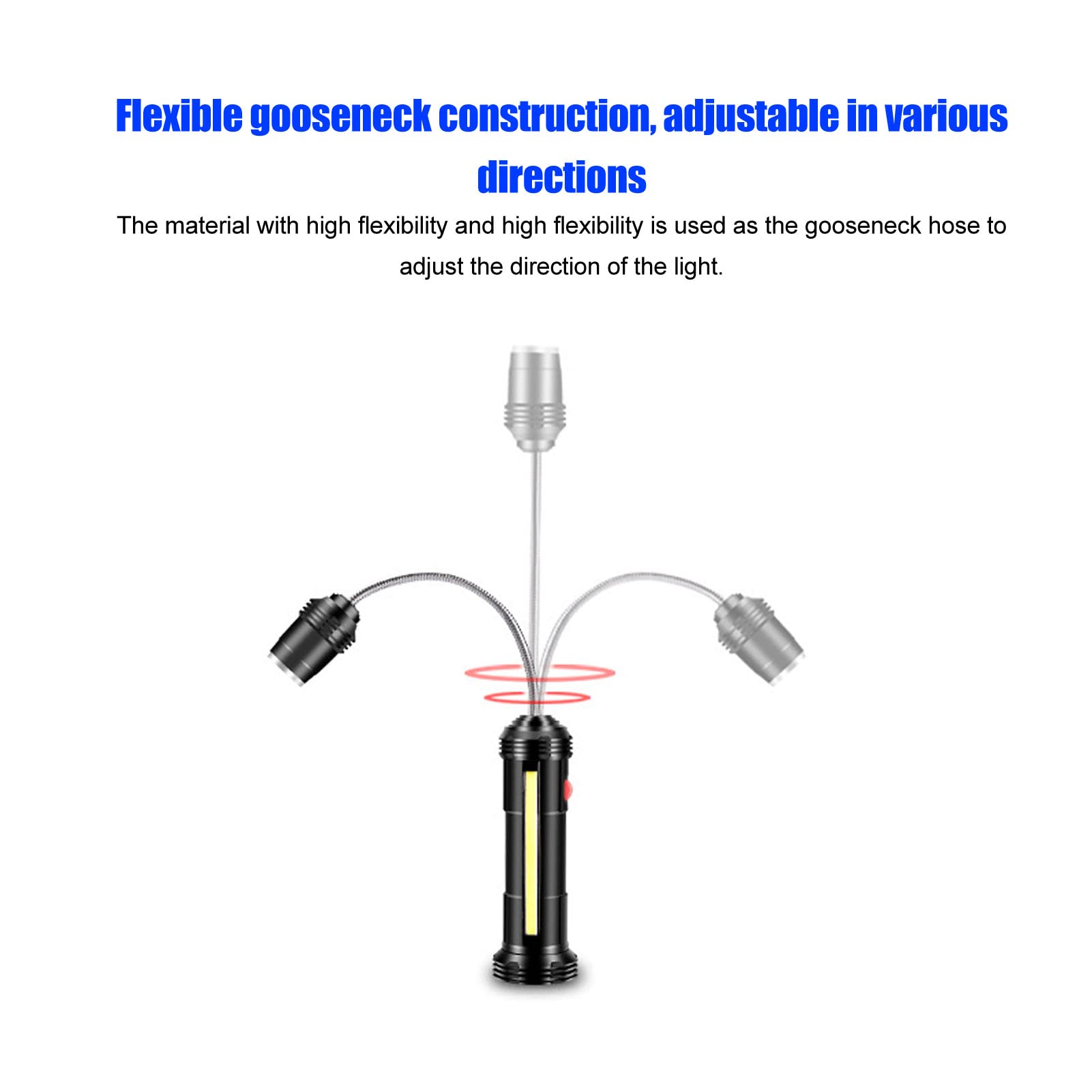 Luz para parrilla de barbacoa con lámpara lateral, luz de barbacoa de cuello de cisne flexible, base magnética, resistente al agua y al calor, regalos para asar a la parrilla para hombres y mujeres