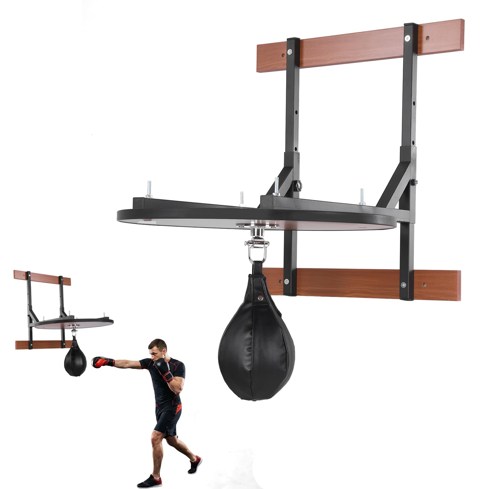 Speed Bag Platforma Zestaw z twardego drewna z deską 61 cm i regulowanym