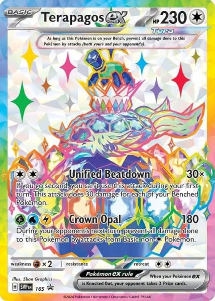 Carte Pokémon Terapagos ex SVP 165 Promo UPC Terapagos FR Neuf scellé