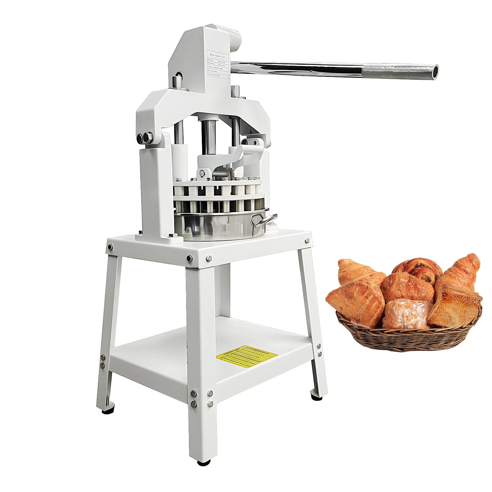 HayWHNKN Dough Divider 18pcs Dough Cutter 2.12~11.29oz Dough Ball Cutting Making Machine Commercial Manual Hydraulic Bakery Dough Divider Hand Press Bread Maker Lump Spacer