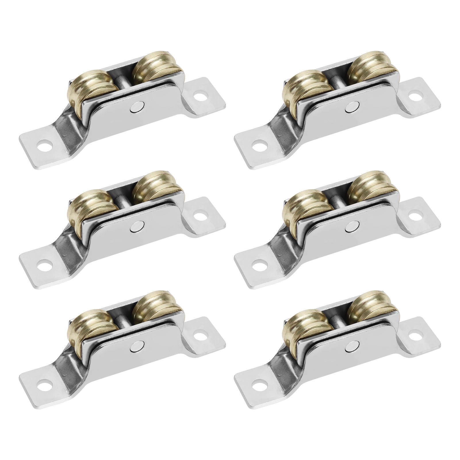 6PCS Rodillos Dobles Puerta Corredera Ventana Rueda Puerta Ventana Rueda Doble Rodamiento Rueda Para Puertas Correderas Rodamientos Para Ventanas Correderas Rodamientos Para Pared De Ducha
