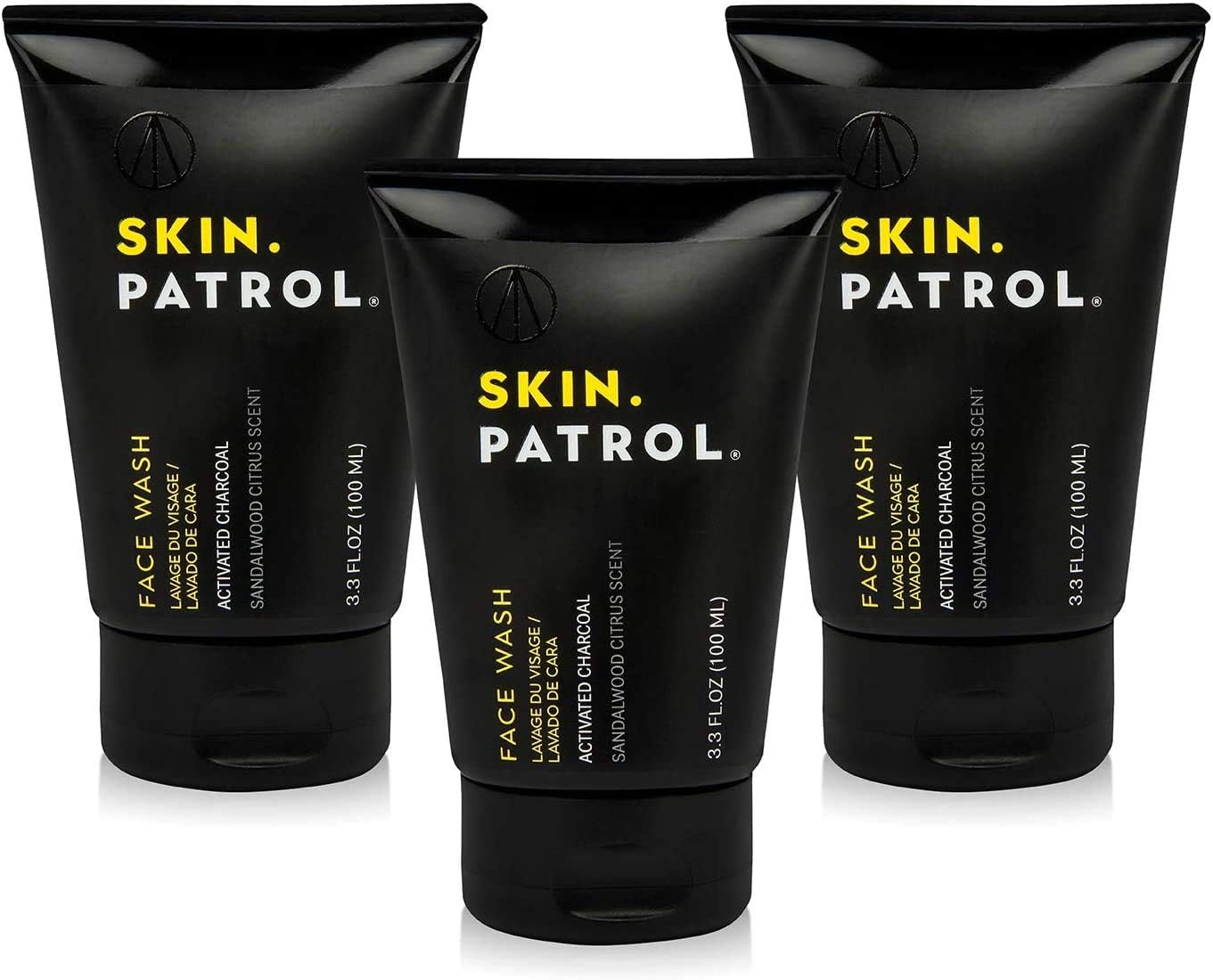 Skin Patrol Activated Charcoal Face Wash - Sulfate-Free - Pack of 3, 1 count (Pack of 3)