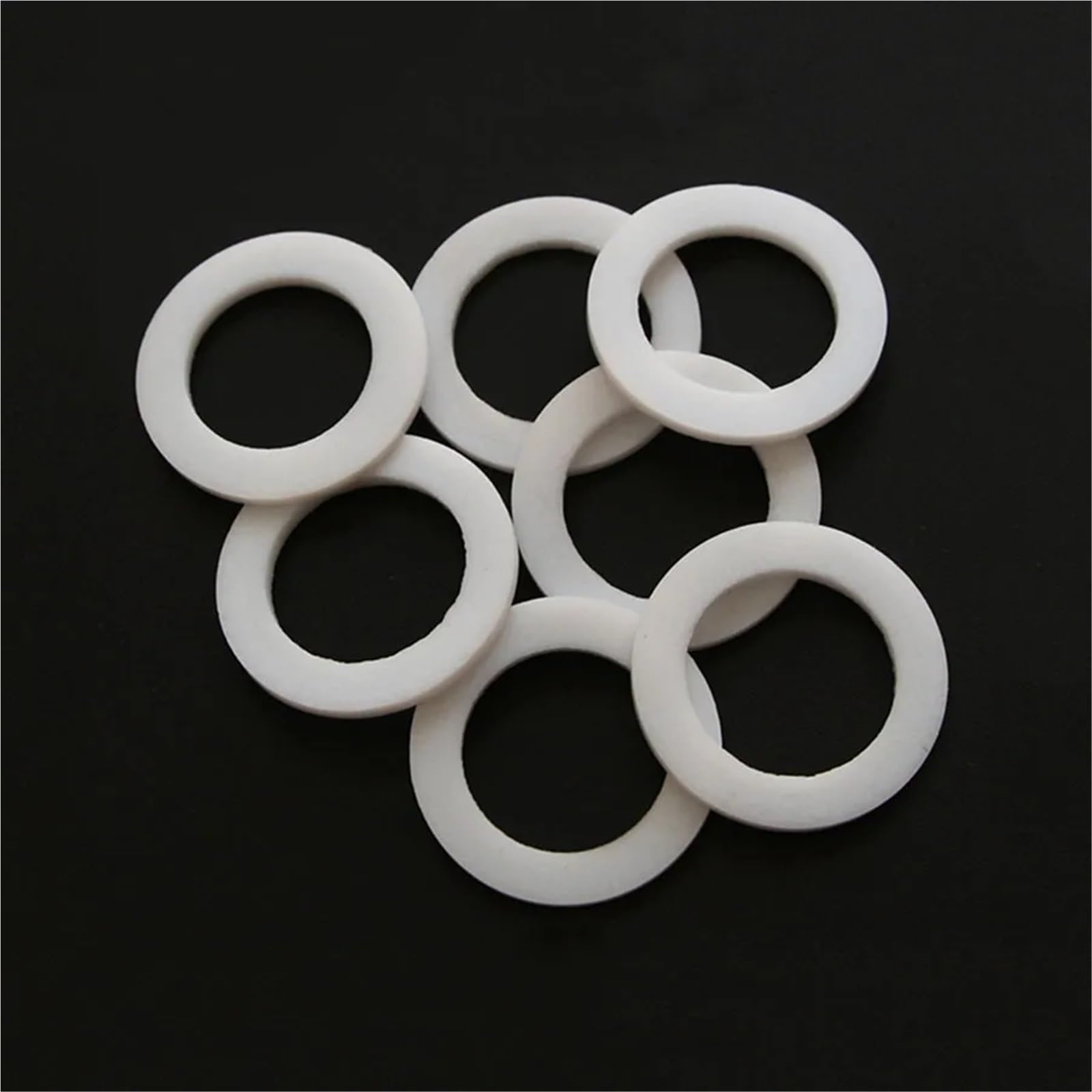 100 piezas blancas de 1/2" 3/4" 1" de goma de silicona PTFE, almohadilla plana for de ducha, junta de manguera, fuelle, arandela(DN15 PTFE gasket)