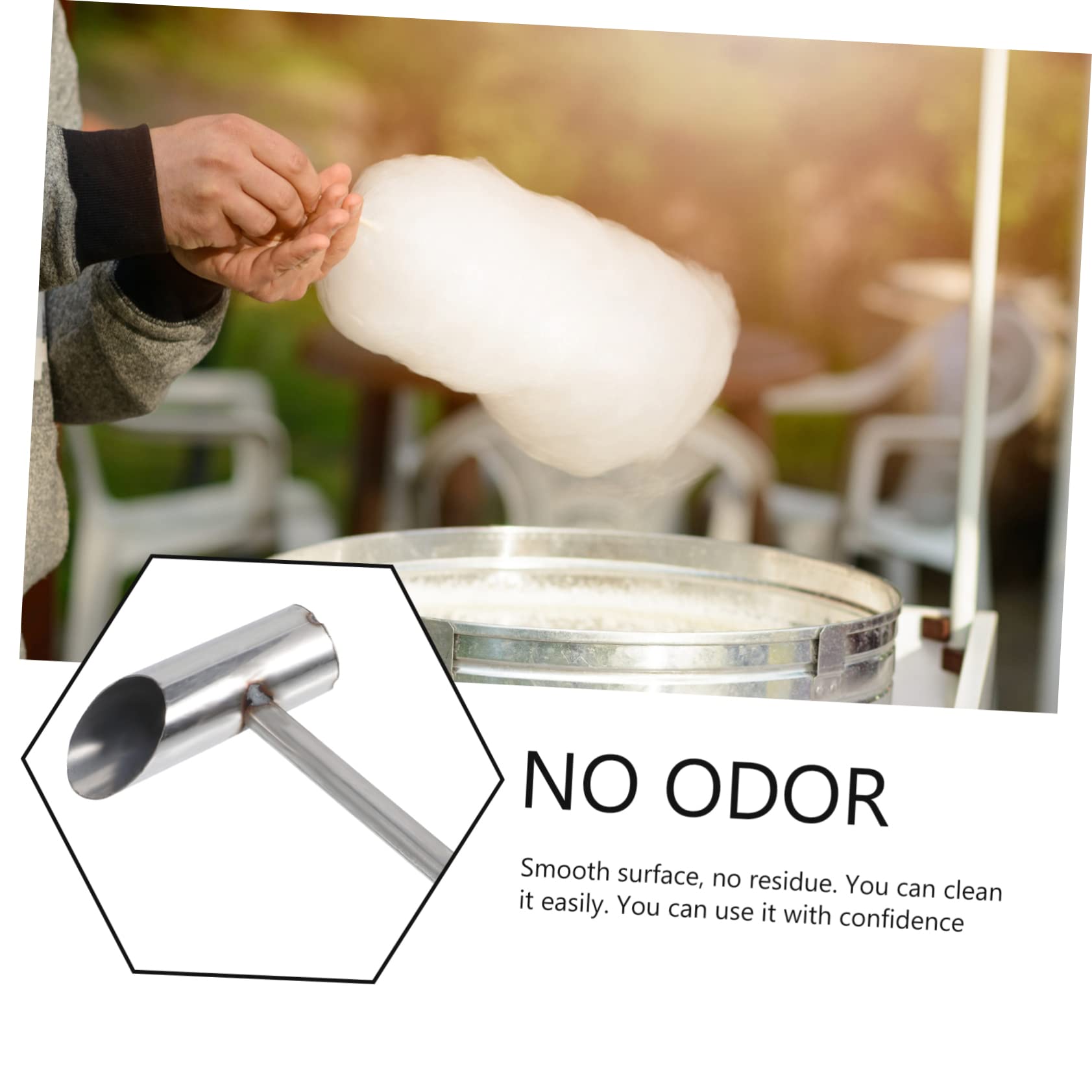 Didiseaon Cuchara para Azúcar y Malvaviscos De Acero Inoxidable, Tamaño Estándar, Resistente Al Desgaste, Multifunción para Suministro De Dulces, Uso Comercial, Color Aleatorio El Mango