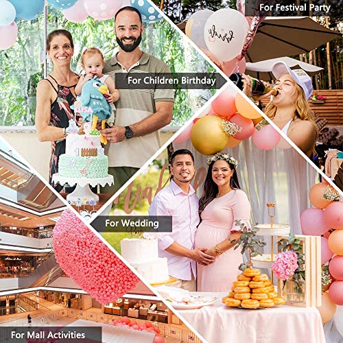 Image of Electric Air Balloon Pump with 2 Tiebackers, 600W Double Nozzle Electric Balloon Inflator, Automatic and Semi-Automatic Mode, for Party Decoration, Birthday, Weddings and Festivals