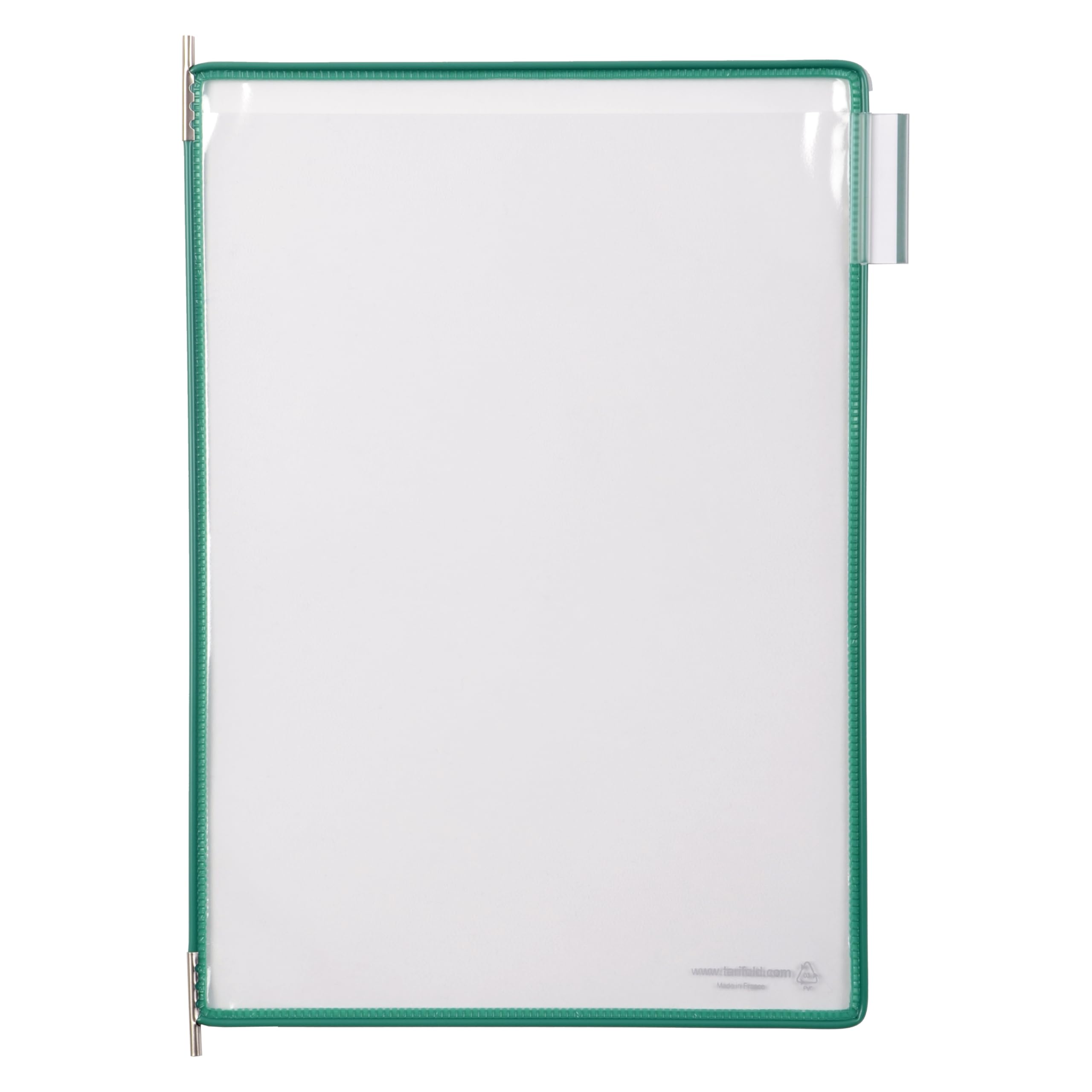 Djois, 414605 - Portret A4 Magnetyczny system prezentacji ściennych - 10 obrotowych kieszeni z PVC antyrefleksyjne - profesjonalny wyświetlacz, przemysł, magazyny, sklepy, biura - zielony
