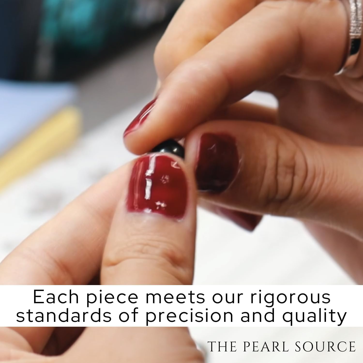 THE PEARL SOURCE Genuine Black Japanese Akoya Saltwater Cultured Pearl Adrian Earrings for Women - Image 4