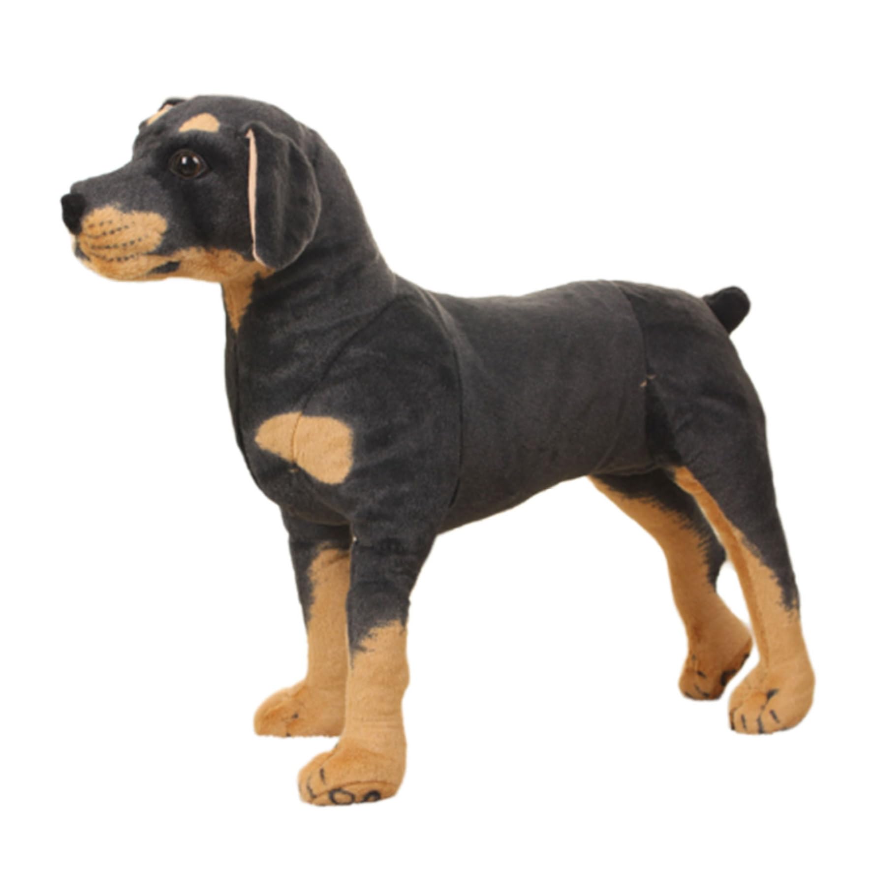 Uanqfegy Dog Stuffed Animal, Black Plush Realistic Toy 11x11x5in