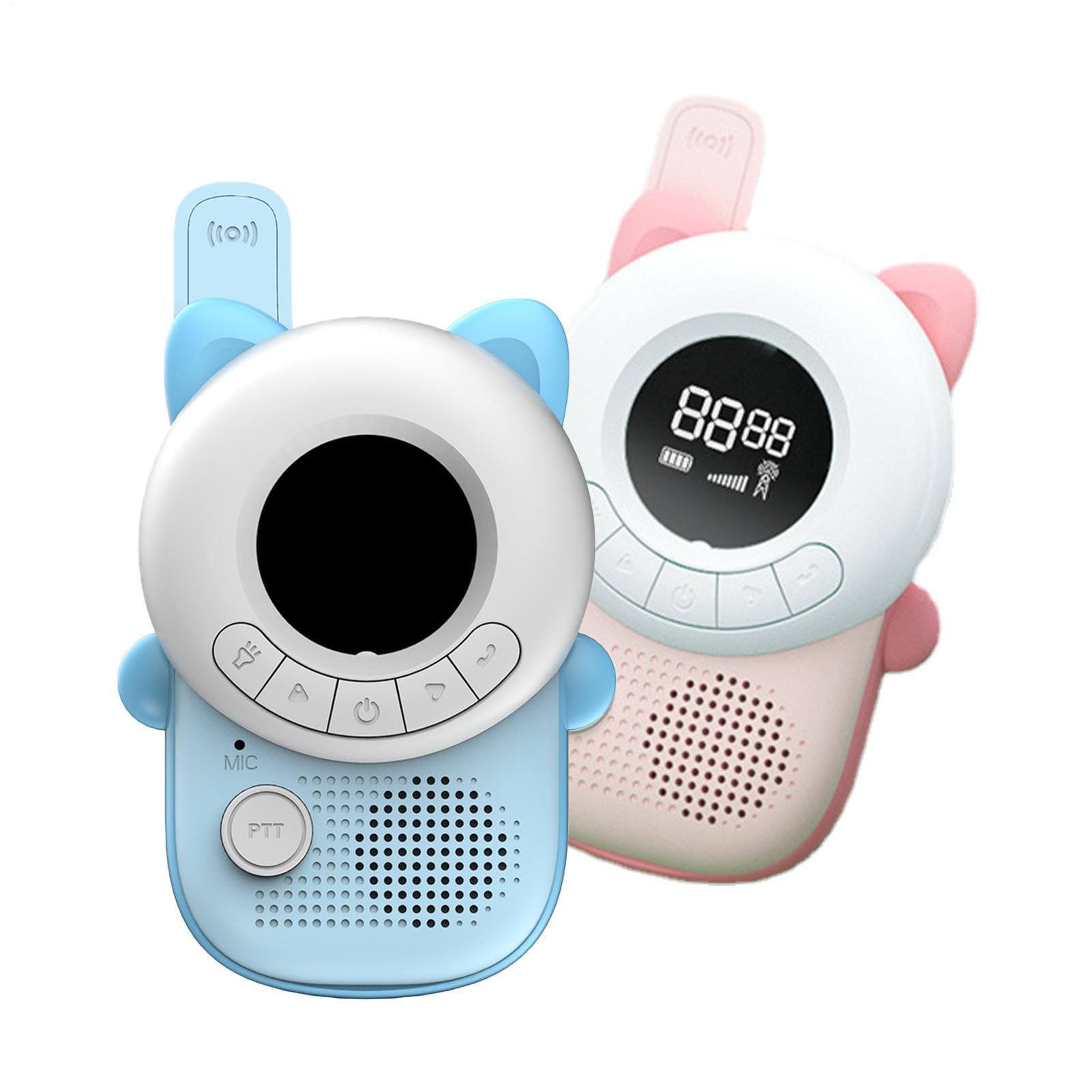 Kinder Walkie-Talkies 2-teiliges LCD-Display mit Taschenlampe tragbar und | 2-Wege Outdoor Walkie-Talkies für und Mädchen Outdoor Reisen Garten Urlaub Geburtstag Party