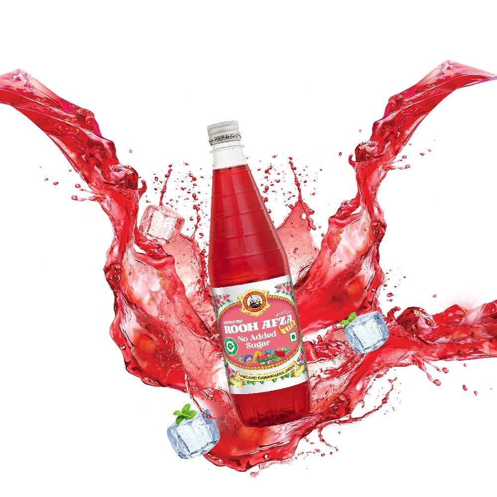 Hamdard Rooh Afza Lite with No Added Sugar, 750 ML