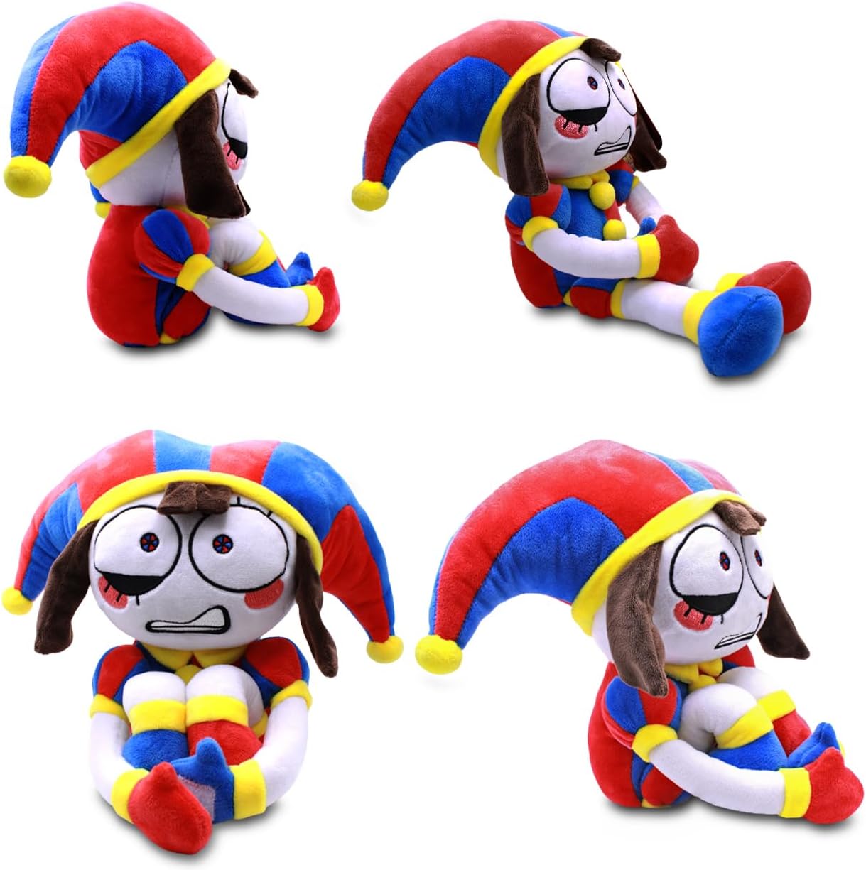 Just Toys LLC The Amazing Digital Circus – 10″ Pomni Plush Toy, Officially Licensed, Ultra-Soft & Collectible Stuffed Animal (Pomni, Jax, Gangle, Gummigoo) - Image 4