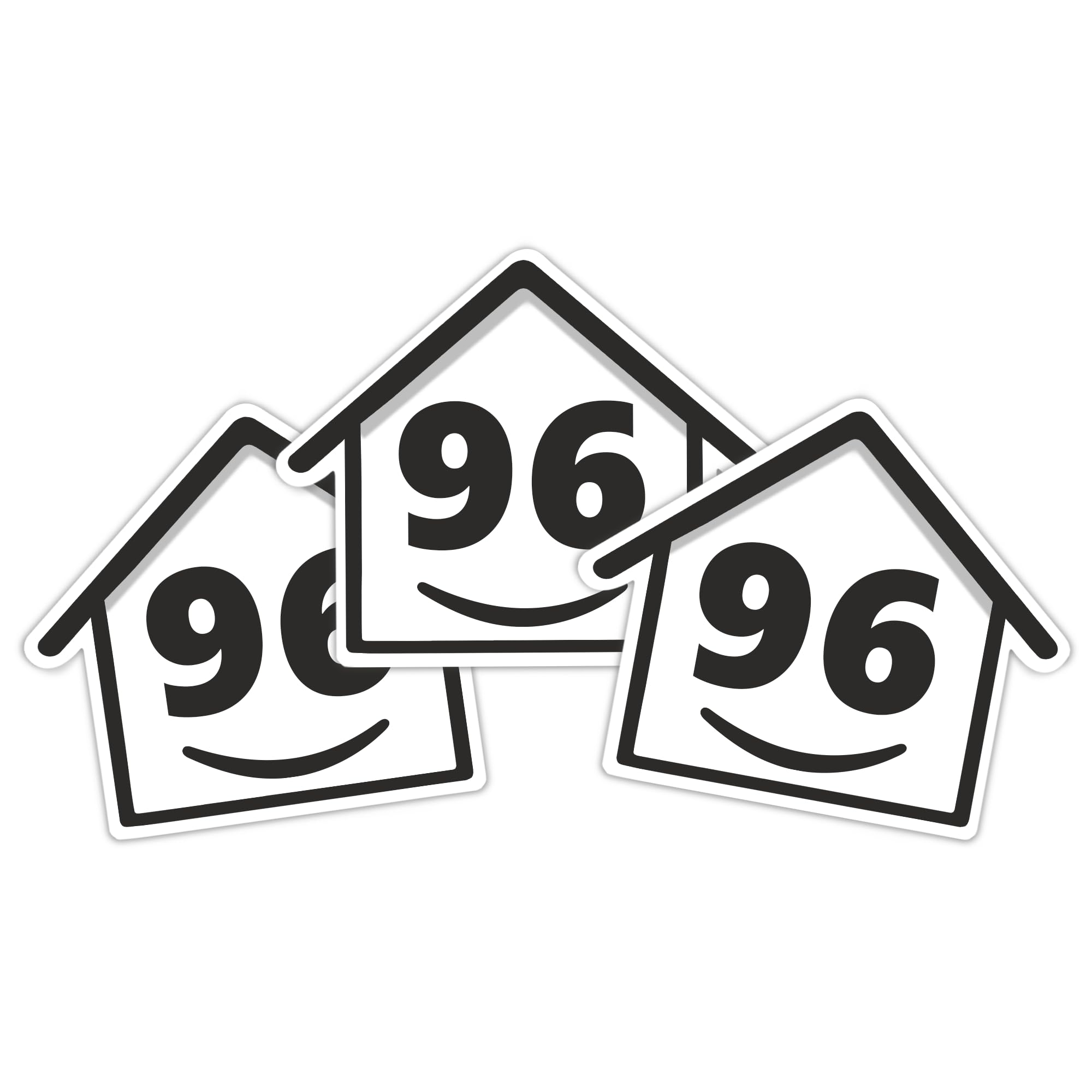 3 x Bin Numbers for Wheelie Bins, 1-99, 15cm ‘Happy House’ Design Dustbin Stickers, Easy Application Stick On Number Stickers - Weatherproof Self Adhesive Vinyl, Black (21) — view 16
