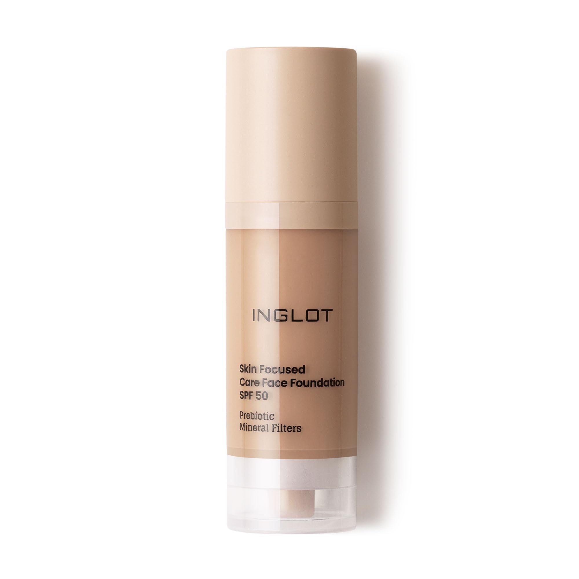 Base de maquillaje iluminadora Inglot con beneficios para el cuidado de la piel | Protección solar | Fórmula vegana | Base de maquillaje facial FPS 50 para el cuidado de la piel | 30 ml 312 Tan Rose